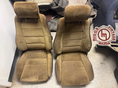 Asientos delanteros marrón Mazda Rx7 FB 1981-1985 Foto 1 de 4