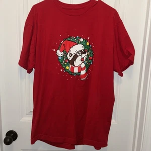 Buc-ees Weihnachten T-Shirt Herren Größe XL rot Urlaub nie ruhig immer hell - Bild 1 von 5