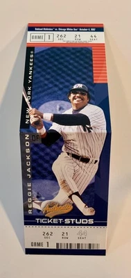 Tachuelas de boleto Fleer Authentix Reggie Jackson 2004 13 TS inserción New York Yankees Foto 1 de 2