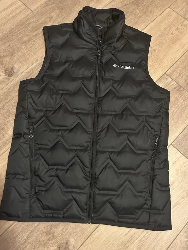 Chaleco acolchado Columbia Omni-Heat 650 negro para hombre talla pequeña Foto 1 de 4