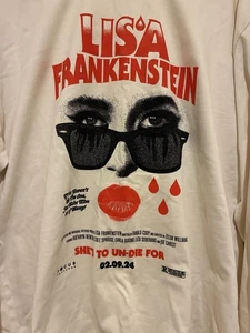 Lisa Frankenstein Oversized Long Sleeve T-Shirt LARGE Focus Features Official - Picture 1 of 6
