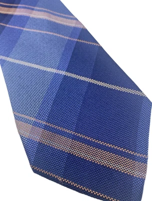 Галстук галстук Merona синий розовый клетчатая полоса опрятный прибрежные старые деньги Corpcore - Изображение 1 из 4