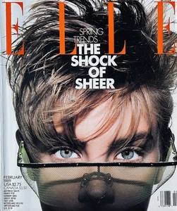 ELLE US February 1989 SOFIA GOTH tatjana Patitz NAOMI Claudia ANGIE EVERHART VGC - Picture 1 of 11