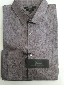Marc Anthony men's 2XL Slim Fit Cotton Stretch Lavender Speckle Long Sleeve - Picture 1 of 5