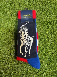 Polo Ralph Lauren Patriotic Player Big Pony Star USA P-Wing Olympics Crew Socks - Picture 1 of 4