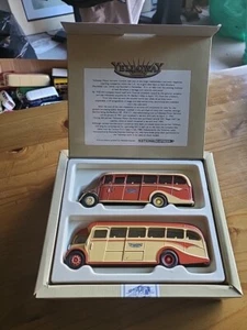 Corgi 97063 Yelloway Set AEC Regal and Bedford OB Coach Ltd Ed Cert Boxed - Picture 1 of 5
