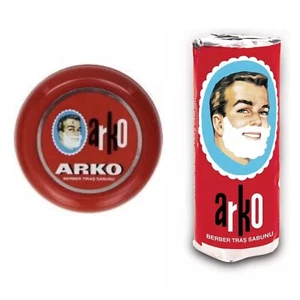 Arko Shaving Soap In Bowl And Soap Stick Combo, 2 Pack - Picture 1 of 13