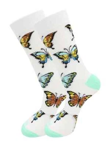 Mariposa Unisex M/L Informal Crew Calcetines Real Sic Premium Polinizador Moda Nuevos - Imagen 1 de 4