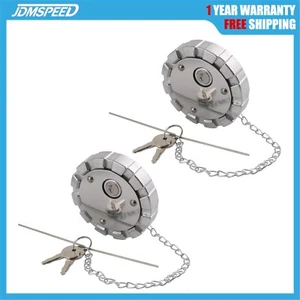 2x Fuel Tank Locking Gas Cap 3 1/2" Course Thread 5.5 TPI For Western Star - Picture 1 of 19