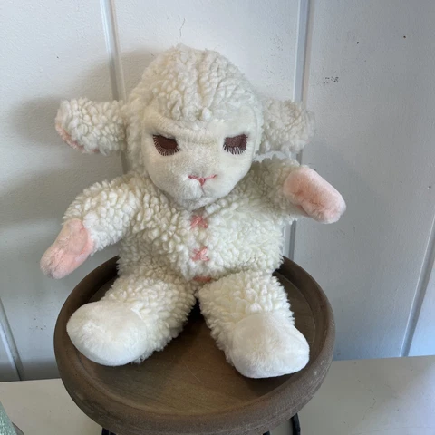 VTG 14” Lamp Chop Stuffed Animal Plush puppet 1987 Shari Lewis Enterprises EUC Cover