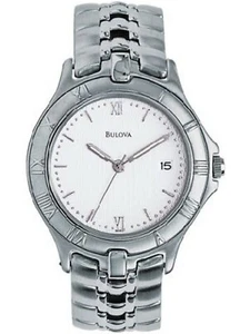BULOVA 96B21,Men Quartz Dress,Metal case and bracelet,Silver tone,White Dial,WR - Picture 1 of 2