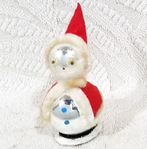 VTG CHRISTMAS JAPAN MERCURY GLASS SANTA ORNAMENT FIGURE PUTZ CHENILLE 50's MCM - Picture 1 of 10