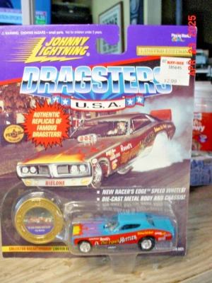 Johnny Lightning 72 Charger Chi Town Hustler F Car Blue DRAGSTERS bp 1/64 jlxa - Image 1 of 2