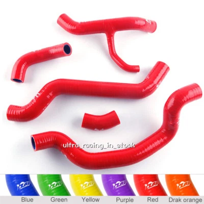 2007-2014 Ducati 848 1098 1198 / 848 EVO Silicone Radiator Coolant Hose Set Red - Image 1 of 4