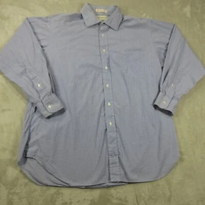 Paul Stuart Shirt Mens 16.5 33 Button up Blue Check Long Sleeve Made In The USA - Picture 1 of 10