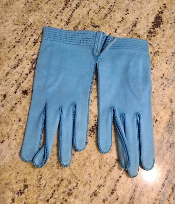 ¡Nuevo! Guantes formales vintage talla XS azules de 7,5" costuras en contraste Foto 1 de 4