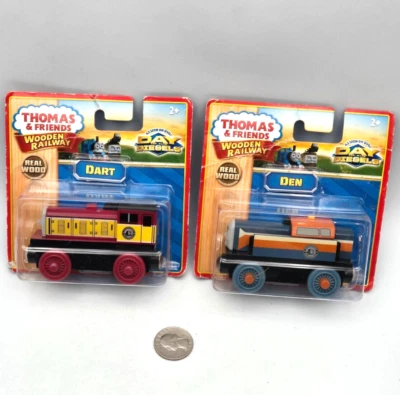 Thomas & Friends деревянный железнодорожный поезд бак двигателя - логово + дротик лот x 2 - новый 2011 - Изображение 1 из 4