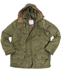 Abrigo Chaqueta Polar N3B Parka Oliva Estilo Militar de EE. UU. Capucha Larga Clima Frío - Imagen 1 de 3