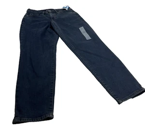 Old Navy Jeans Damen Größe 0 Blau OG Straight High Rise Ankle Dark Wash NEU - Bild 1 von 18