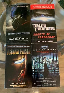 Lot Of 4 Super Hero Books Transformers,Ironman, Dark Knight - Picture 1 of 3