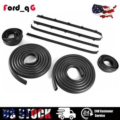 Kit de sellos de resistencia a la intemperie fieltros de barrido para ventana de ventana de puerta delantera para camioneta Chevy GMC NUEVO Foto 1 de 4