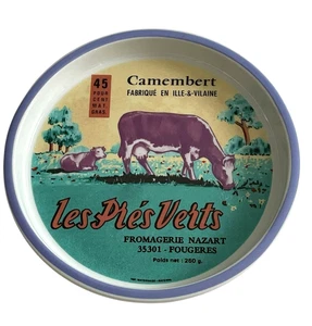 ROSANNA Camembert Cheese Plate Retro French Cow Graphic 6.75" Ceramic Dish - Picture 1 of 5
