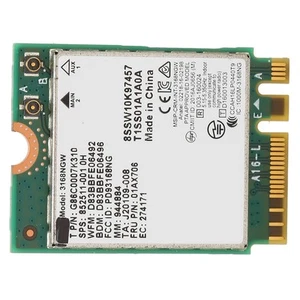 Wireless Module 3168NGW AC NGFF M.2 2.4G 5G Dual Frequency 600Mbps BT 4.2 WI SAL - Afbeelding 1 van 22