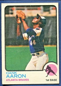 Topps Hank Aaron 1973 #100 en muy buen estado - pliegue ligero - Imagen 1 de 2