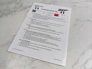 James Bond 007 Set Safety Brief Italy 2019 Production Used 2 Prop Memorabilia - Picture 1 of 3