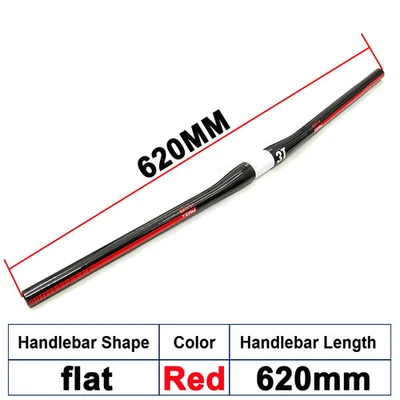Manillar de fibra de carbono 3T MTB 31,8 mm elevador de bicicleta de montaña/barra plana brillante 31,8 mm Foto 1 de 4