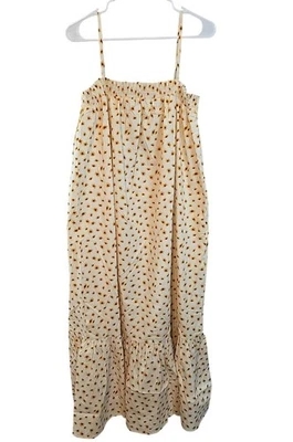 Vestido Weworewhat Smocked Midi Ditsy Dasies Marfil Talla XL Nuevo Foto 1 de 4