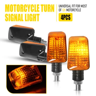 Juego de 4 intermitentes LED con indicador de luz de giro lámpara de conducción para motocicleta 12V Foto 1 de 4