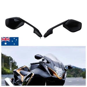 Motorcycle Black Rear View Mirrors Suzuki HAYABUSA 1300 GSX1300R GSX 1300R 22-24 - Picture 1 of 5