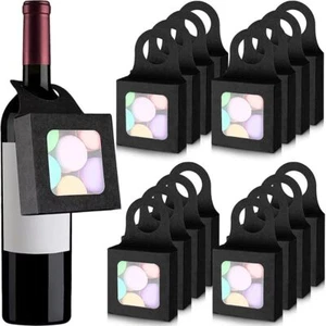 10pcs Foldable Wine Bottle Box with Window Bottle Gift Boxes Party Decor - Picture 1 of 8