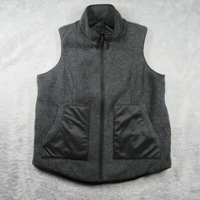 SmartWool Vest Jacket Womens Large Gray Anchor Line Sherpa Reversible Full Zip - Image 1 of 4