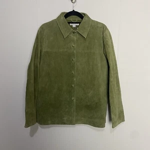 Pendleton Green 100% Leather Women’s NWT Shacket/Jacket Size Large. - Picture 1 of 12