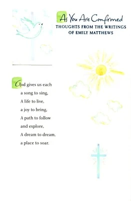Congratulations Confirmation Confirmed Dove Cross Emily Matthews Greeting Card - Image 1 of 3