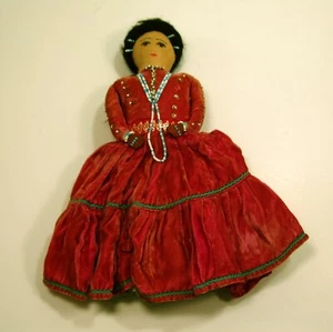 Vintage Doll Navajo Vintage Cloth Arizona circa 1950s Native American 12in Beads - Picture 1 of 3
