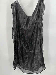 Calvin Klein Black Pareo-Cover Up Mesh Semi-Sheer 25" Length Womens One Size - Picture 1 of 4