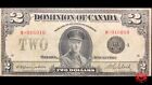 1923 Dominion Of Canada $2 Black Seal W-916010 - VF -
