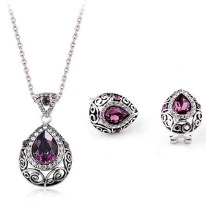 Joyería de moda - Juego de gotas chapadas en oro blanco de 18 K (FS063) - Imagen 1 de 1