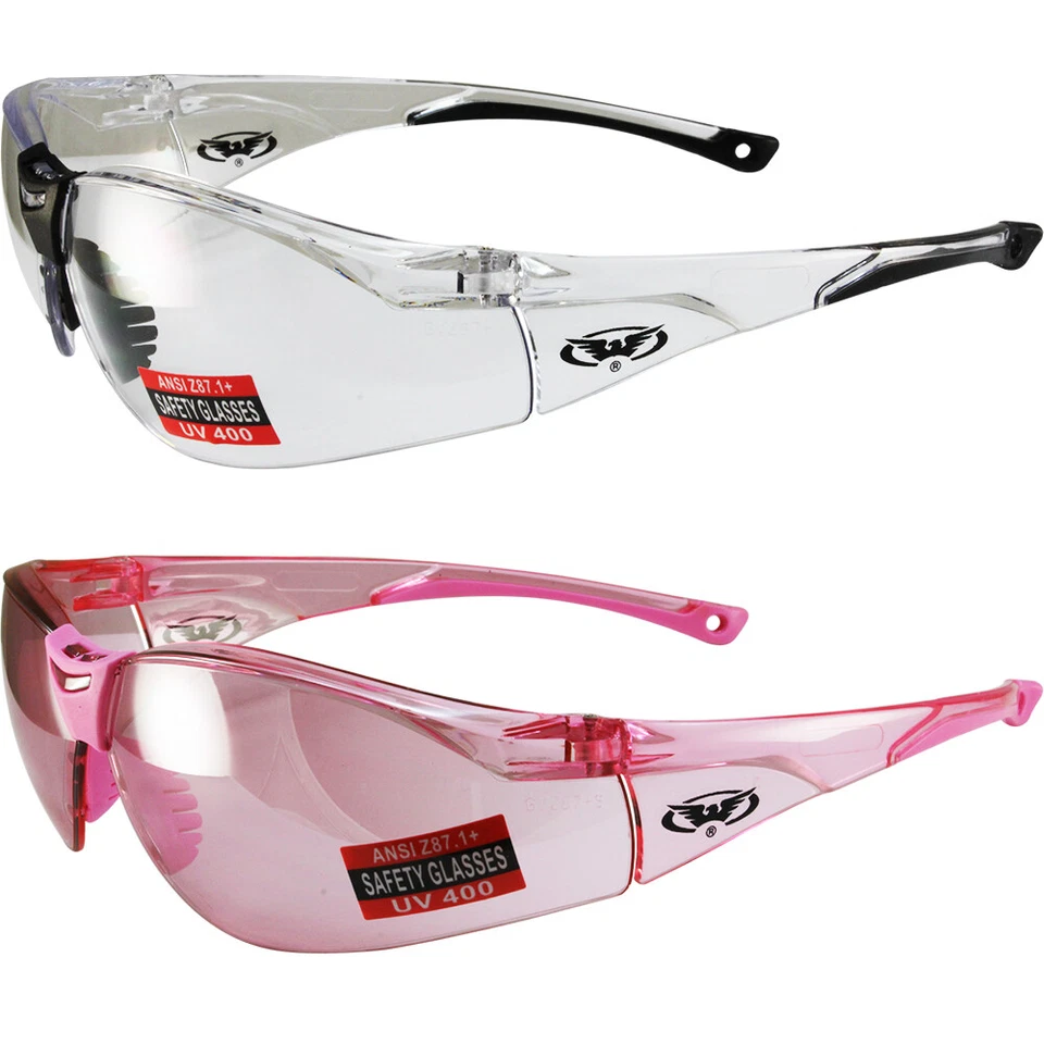 2 óculos de segurança Global Vision Cruisin armação transparente + lente armação rosa + lente - Imagem 1 de 3