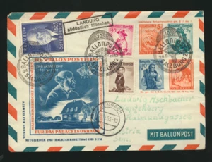 10. Children's Village Balloon Post Salzburg 1953 on Postal Stationery Cover (F81) - Picture 1 of 2