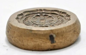 Antique Brass Jewellery Maker's Embossing Dye Original Old Hand Crafted Engraved - Picture 1 of 5
