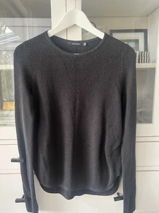 BNWOT PORTMANS Cotton Knit Jumper Black XS 8 - Picture 1 of 3