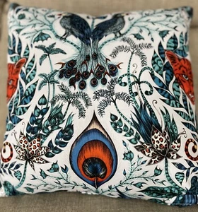 Emma J Shipley Amazon  Cotton Satin Cushion Cover 16” X 16” Handmade - Picture 1 of 3