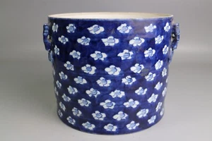 Hermosa maceta china de porcelana azul y blanco - Imagen 1 de 6