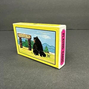 De colección Parque Nacional de las Grandes Montañas Humeantes Nuevo de Lote Antiguo Sellado Tarjetas de Juego Oso - Imagen 1 de 10