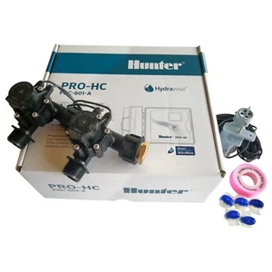 Hunter 6 Station Pro-HC WiFi Irrigation*Outdoor*2x 3/4" Solenoids,FreeRainSensor - Picture 1 of 3
