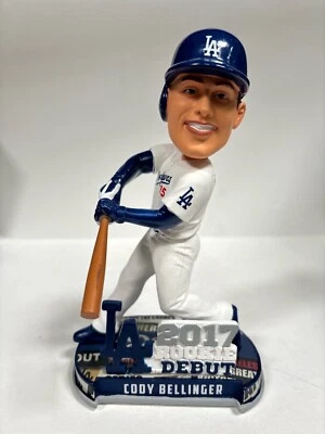 Cody Bellinger Signed 2017 Rookie Debut Dodgers Bobblehead Foco PSA 8A46653 - Image 1 of 4